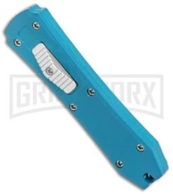 Coffin Blaster Metallic Blue DA/OTF Automatic Dagger Knife - Bead Blast Plain 7 Coffin Blaster Metallic Blue DA/OTF Automatic Dagger Knife - Bead Blast Plain -Grindworx Coffin Blaster Metallic Blue DA OTF Auto BB Serr GX 36993 jr spine large