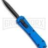 Coffin Blaster Metallic Blue DA/OTF Automatic Knife - Black Plain 2 Coffin Blaster Metallic Blue DA/OTF Automatic Knife - Black Plain -Grindworx Coffin Blaster Metallic Blue DA OTF Auto Black Plain GX 34992 jr large