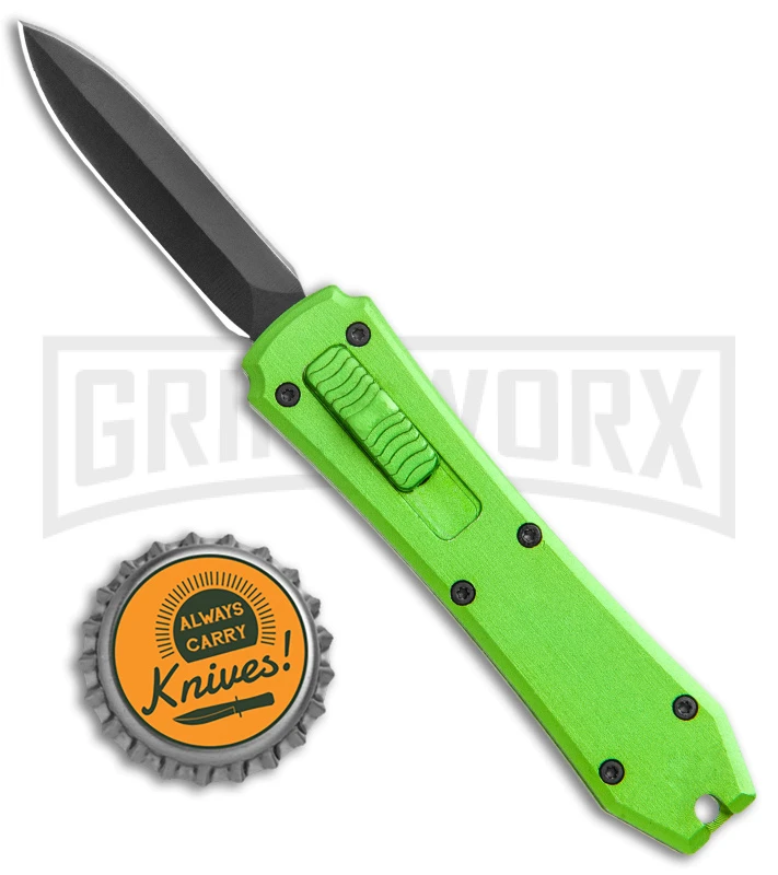 Coffin Blaster Metallic Green DA/OTF Automatic Knife - Black Plain 6 Coffin Blaster Metallic Green DA/OTF Automatic Knife - Black Plain - Image 4