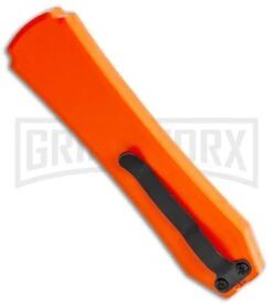 Coffin Blaster Orange DA/OTF Automatic Knife - Black Plain -Grindworx Coffin Blaster Orange DA OTF Auto Black Plain GX 35360 jr side large