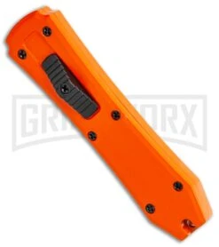 Coffin Blaster Orange DA/OTF Automatic Knife - Black Plain -Grindworx Coffin Blaster Orange DA OTF Auto Black Plain GX 35360 jr spine large