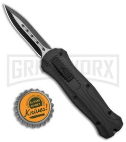 Coffin Blaster Tactical Black DA/OTF Automatic Knife - Dagg Two-Tone -Grindworx Coffin Blaster Tactical Black DA OTF Auto Dagger TT GX 37877 jr bottlecap large