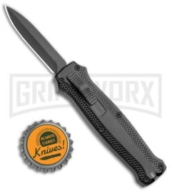Coffin Blaster 2.0 Tactical Black Textured DA/OTF Automatic Knife - Black Plain -Grindworx Coffin Blaster Tactical Black Textured DA OTF Auto Black GX 34910 jr bottlecap large