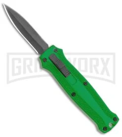 Coffin Blaster 2.0 Textured Green DA/OTF Automatic 440 Knife (2" Black Satin)