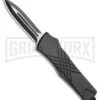 Atomic Criss Cross Dagger Black OTF Automatic Knife - Two Tone Plain -Grindworx Criss Cross Dagger Black OTF Automatic Knife Two Tone Plain GX 35897 LS large