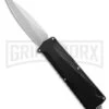 Daggerr Knives Koschei Black Aluminum Double Action OTF Knife - Satin Plain 1 Daggerr Knives Koschei Black Aluminum Double Action OTF Knife - Satin Plain -Grindworx Daggerr Knives Koschei Double Action OTF Knife Black Aluminum 3.5in Satin BHQ 186789 hd large