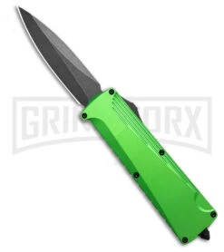 Daggerr Knives Koschei Poison Green Aluminum Double Action OTF Knife - SW Plain