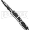 Delta Force Silver D/A OTF Automatic Knife - Black Plain -Grindworx Delta force silver black plain BP 19374 er large