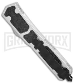 Delta Force Silver D/A OTF Automatic Knife - Black Plain -Grindworx Delta force silver black plain BP 19374 er side large