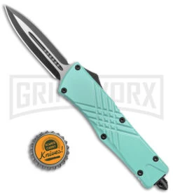 Demolisher OTF Automatic Knife Clip Point Mint - Two Tone Plain 9 Demolisher OTF Automatic Knife Clip Point Mint - Two Tone Plain -Grindworx Demolisher OTF Auto Dagger Mint TT GX 40640 jr bottlecap large