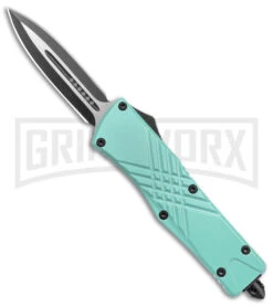 Demolisher OTF Automatic Knife Clip Point Mint - Two Tone Plain