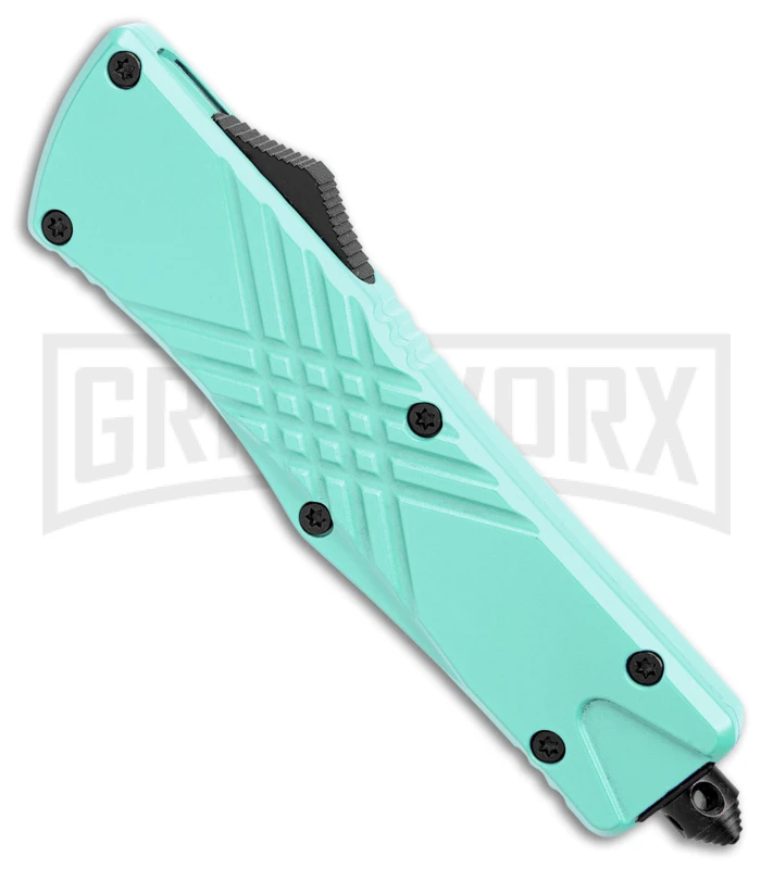 Demolisher OTF Automatic Knife Clip Point Mint - Two Tone Plain 4 Demolisher OTF Automatic Knife Clip Point Mint - Two Tone Plain - Image 2