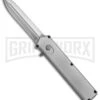 Elemental Silver OTF Automatic Knife - Satin Plain -Grindworx Elemental Silver TT9 BP 18599 jr large