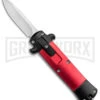 Enzo OTF Red/Black Automatic Keychain Knife - Satin Spear Point Plain 2 Enzo OTF Red/Black Automatic Keychain Knife - Satin Spear Point Plain -Grindworx Enzo OTF Auto Keychain Knife Red Black Satin GX 38888 jr large