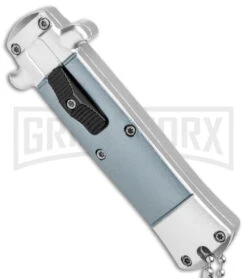 Enzo OTF Gray Automatic Keychain Knife - Satin Spear Point Plain 7 Enzo OTF Gray Automatic Keychain Knife - Satin Spear Point Plain -Grindworx Enzo OTF Gray Auto Keychain Satin SP GX 38958 jr spine large