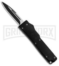 Firecracker Mini Black D/A OTF Automatic Knife - Two Tone Plain