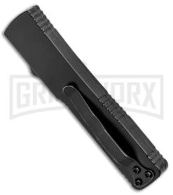 Firecracker Mini Black D/A OTF Automatic Knife - Tanto Two-Tone Plain -Grindworx Firecracker Mini Black DA Auto Tanto TT Plain GX 33656 jr side large