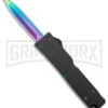 Firecracker Mini Black D/A OTF Automatic Knife - Rainbow Dagger 1 Firecracker Mini Black D/A OTF Automatic Knife - Rainbow Dagger -Grindworx Firecracker Mini Black DA OTF Auto Rainbow Dagger GX 37856 jr large