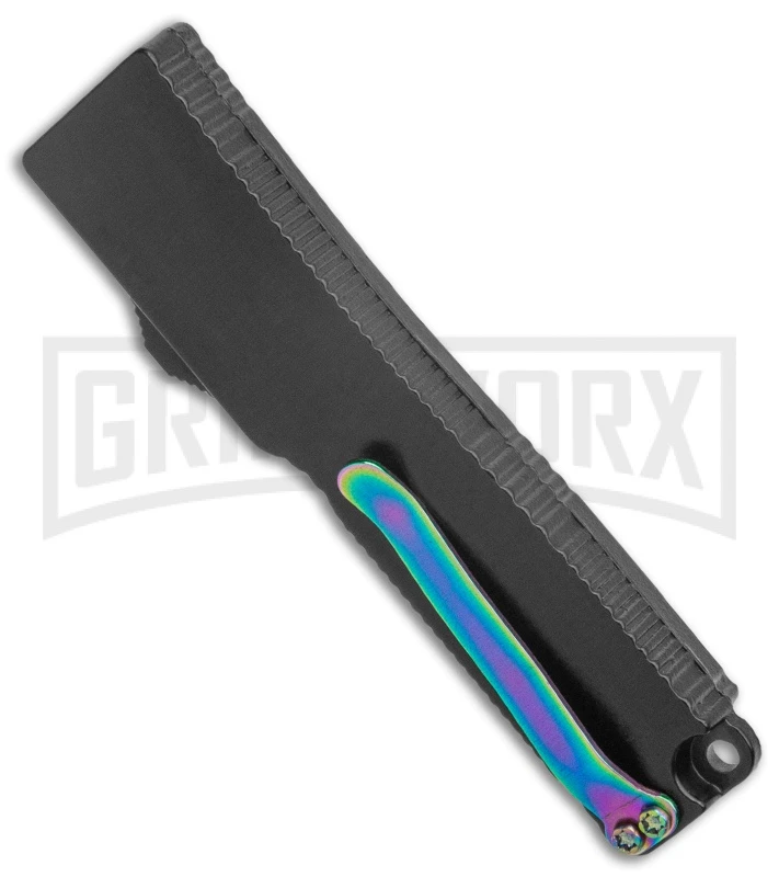 Firecracker Mini Black D/A OTF Automatic Knife - Rainbow Dagger 5 Firecracker Mini Black D/A OTF Automatic Knife - Rainbow Dagger - Image 3