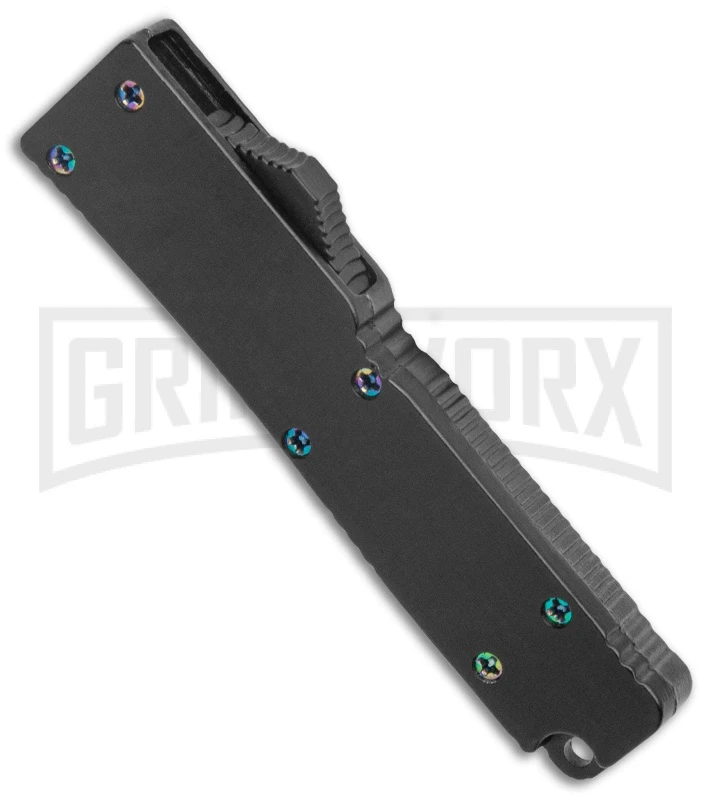 Firecracker Mini Black D/A OTF Automatic Knife - Rainbow Dagger 4 Firecracker Mini Black D/A OTF Automatic Knife - Rainbow Dagger - Image 2