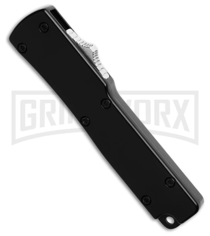 Firecracker Mini Black D/A OTF Automatic Knife - Tanto Satin Plain 4 Firecracker Mini Black D/A OTF Automatic Knife - Tanto Satin Plain - Image 2