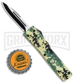 Firecracker Mini Light Green Digi Camo D/A OTF Automatic Knife - Black Plain -Grindworx Firecracker Mini Light Green Digi Camo DA OTF Black KS 5888 CF 3 BP 28697 jr bottlecap large