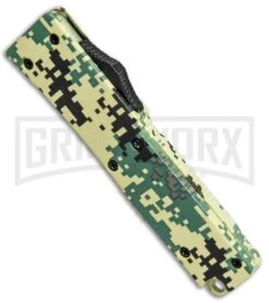 Firecracker Mini Light Green Digi Camo D/A OTF Automatic Knife - Black Plain -Grindworx Firecracker Mini Light Green Digi Camo DA OTF Black KS 5888 CF 3 BP 28697 jr spine large