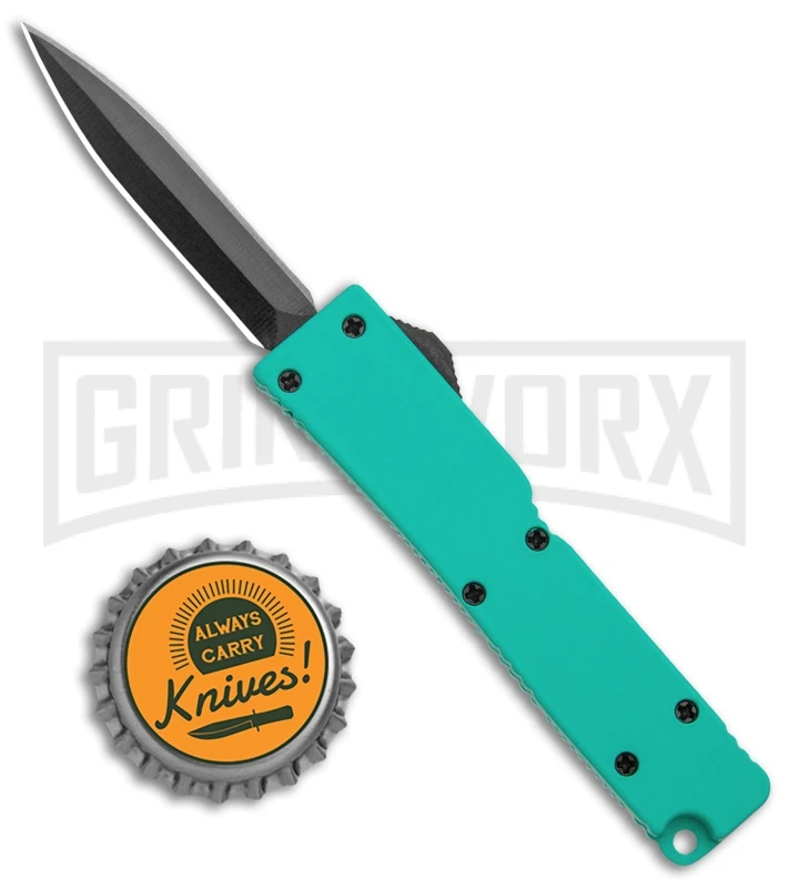 Firecracker Mini Robin Egg D/A OTF Automatic Knife - Black Dagger 6 Firecracker Mini Robin Egg D/A OTF Automatic Knife - Black Dagger - Image 4