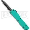 Firecracker Mini Robin Egg D/A OTF Automatic Knife - Black Dagger -Grindworx Firecracker Mini Robin Egg DA OTF Auto Black Dagger GX 37855 jr large