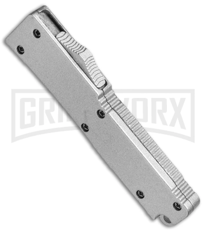 Firecracker Mini Silver D/A OTF Automatic Knife - Drop Point Two Tone 4 Firecracker Mini Silver D/A OTF Automatic Knife - Drop Point Two Tone - Image 2