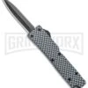 Firecracker Mini Sim. Carbon Fiber D/A OTF Automatic Knife - Black Dagger 2 Firecracker Mini Sim. Carbon Fiber D/A OTF Automatic Knife - Black Dagger -Grindworx Firecracker Mini Sim CF DA OTF Auto Black Dagger GX 37871 jr large