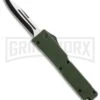 Firecracker Mini OD Green D/A OTF Automatic Knife - 2 Tone, Black Plain Dagg -Grindworx Firecracker Mini green da black BP 15127 er large