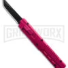 Firecracker XL Pink DA/OTF Automatic Knife - Tanto Black -Grindworx Firecracker XL Pink DA OTF Automatic Knife Tanto Black BHQ 181319 td large