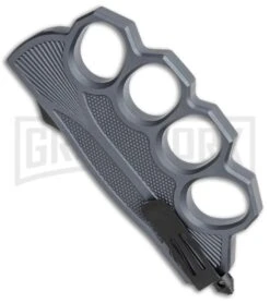 Atomic Gray OTF Automatic Knuckle Knife Biker USA - Dagger Two-Tone 9 Atomic Gray OTF Automatic Knuckle Knife Biker USA - Dagger Two-Tone -Grindworx Gray OTF Auto Knuckle Knife Biker USA Dagger TT GX 35892 jr side large