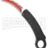 Karambit OTF Hawksbill Knife Black/Red Stainless Steel - Two Tone Red Plain 2 Karambit OTF Hawksbill Knife Black/Red Stainless Steel - Two Tone Red Plain -Grindworx Karambit OTF Black Red Knife Two Tone Red Satin Plain GX 36482 LS large
