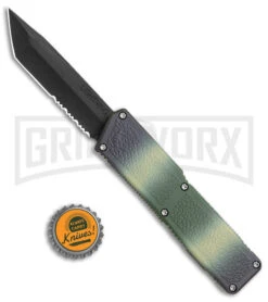 Lightning Camo D/A OTF Automatic Knife - Tanto Black Serr 9 Lightning Camo D/A OTF Automatic Knife - Tanto Black Serr -Grindworx LIghtning Camo DA OTF Auto Tanto Black Serr GX 39052 jr bottlecap large