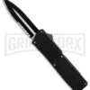 Lightning Black D/A OTF Automatic Knife - Dagger Two-Tone Serr 2 Lightning Black D/A OTF Automatic Knife - Dagger Two-Tone Serr -Grindworx Lightning Black DA Dagger Two Tone Serr BP 30335 er large