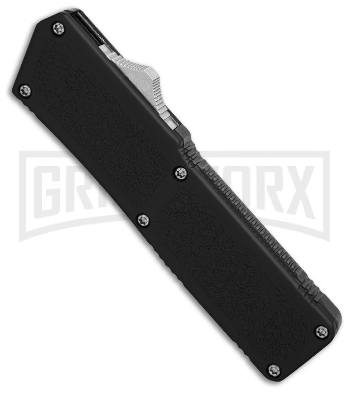 Lightning Black D/A OTF Automatic Knife - Dagger Two-Tone Plain 4 Lightning Black D/A OTF Automatic Knife - Dagger Two-Tone Plain - Image 2