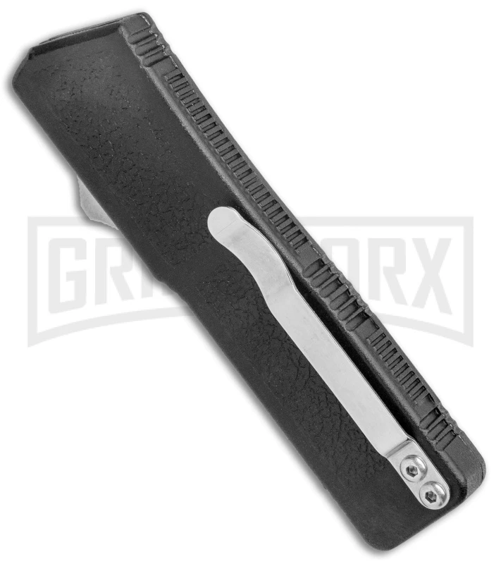 Lightning Black D/A OTF Automatic Knife - Satin Dagger Serr 5 Lightning Black D/A OTF Automatic Knife - Satin Dagger Serr - Image 3