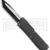 Lightning Black D/A OTF Automatic Knife - Tanto Two Tone Serrated -Grindworx Lightning Black DA OTF Auto Tanto Serr TT GX 34381 jr large