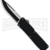 Lightning Black D/A OTF Automatic Knife - Two-Tone Plain -Grindworx Lightning Black DA Two Tone Plain BP 30337 er large