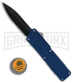 Lightning Blue D/A OTF Automatic Knife - Black Dagger 9 Lightning Blue D/A OTF Automatic Knife - Black Dagger -Grindworx Lightning Blue DA Black Dagger BP 27476 er bottlecap large