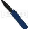 Lightning Blue D/A OTF Automatic Knife - Black Dagger -Grindworx Lightning Blue DA Black Dagger BP 27476 er large