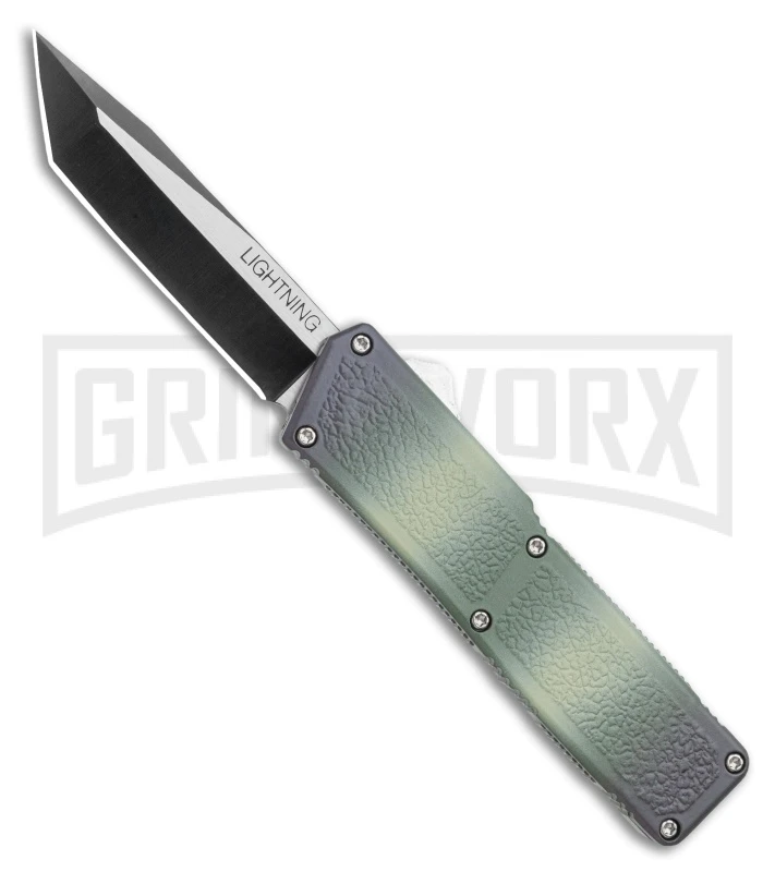Lightning Camo D/A OTF Automatic Knife - Black 3 Lightning Camo D/A OTF Automatic Knife - Black