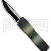 Lightning Camo D/A OTF Automatic Knife - Two-Tone Serrated -Grindworx Lightning Camo DA OTF Auto TT Serr GX 30813 jr large