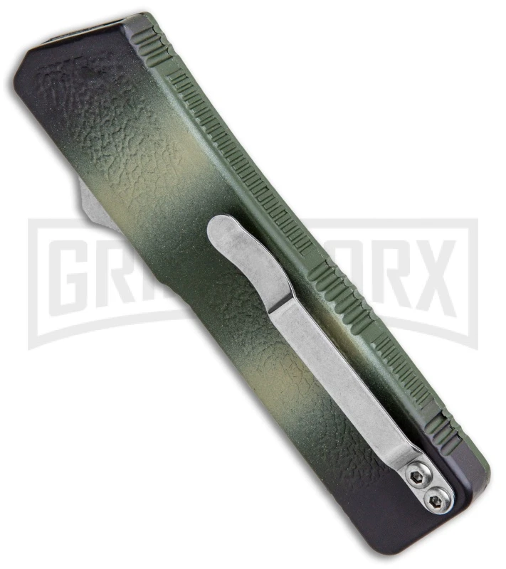 Lightning Camo D/A OTF Automatic Knife - Two-Tone Serrated 5 Lightning Camo D/A OTF Automatic Knife - Two-Tone Serrated - Image 3