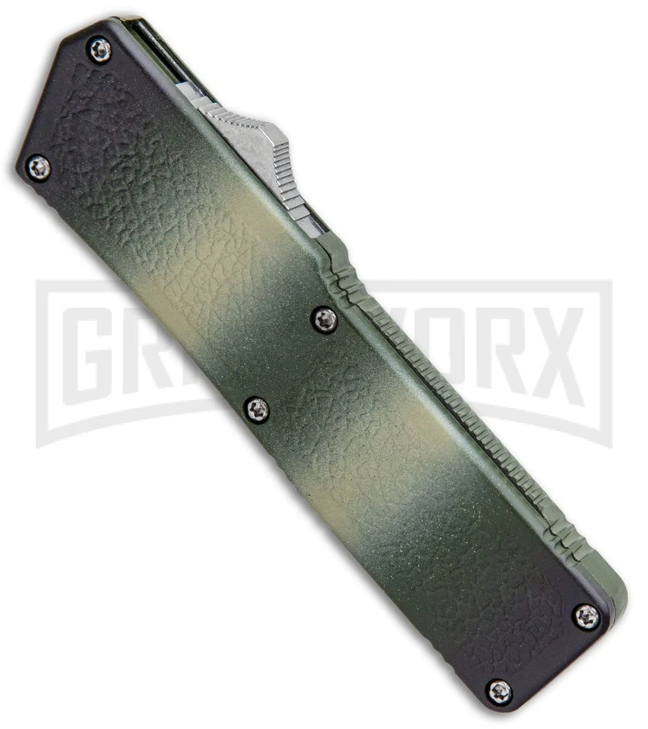 Lightning Camo D/A OTF Automatic Knife - Two-Tone Serrated 4 Lightning Camo D/A OTF Automatic Knife - Two-Tone Serrated - Image 2