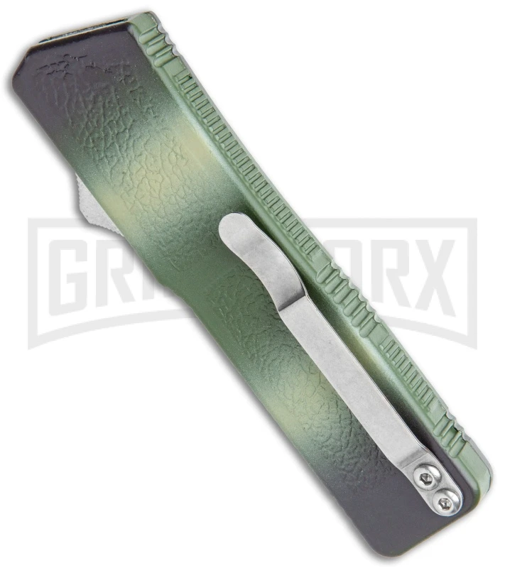Lightning Camo D/A OTF Automatic Knife - Tanto Two Tone 5 Lightning Camo D/A OTF Automatic Knife - Tanto Two Tone - Image 3