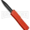Lightning Red D/A OTF Automatic Knife - Dagger Black Plain -Grindworx Lightning DA Red Dagger Black Plain BP 20542 jr large