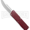 Lightning Elite Maroon D/A OTF Automatic Knife - Drop Point Satin Plain 2 Lightning Elite Maroon D/A OTF Automatic Knife - Drop Point Satin Plain -Grindworx Lightning Elite Maroon DA OTF Automatic Knife Drop Point Satin Plain GX 41501 hd large